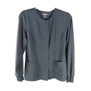 Jockey Women's Scrub Jacket Gray Size X Small Snaps